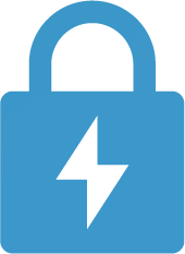 padlock with energy symbol